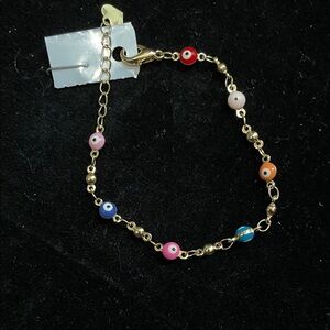 Charming Gold and Multicolor Beaded Bracelet